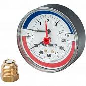 Термоманометр аксиальный WATTS 80 мм 1/2