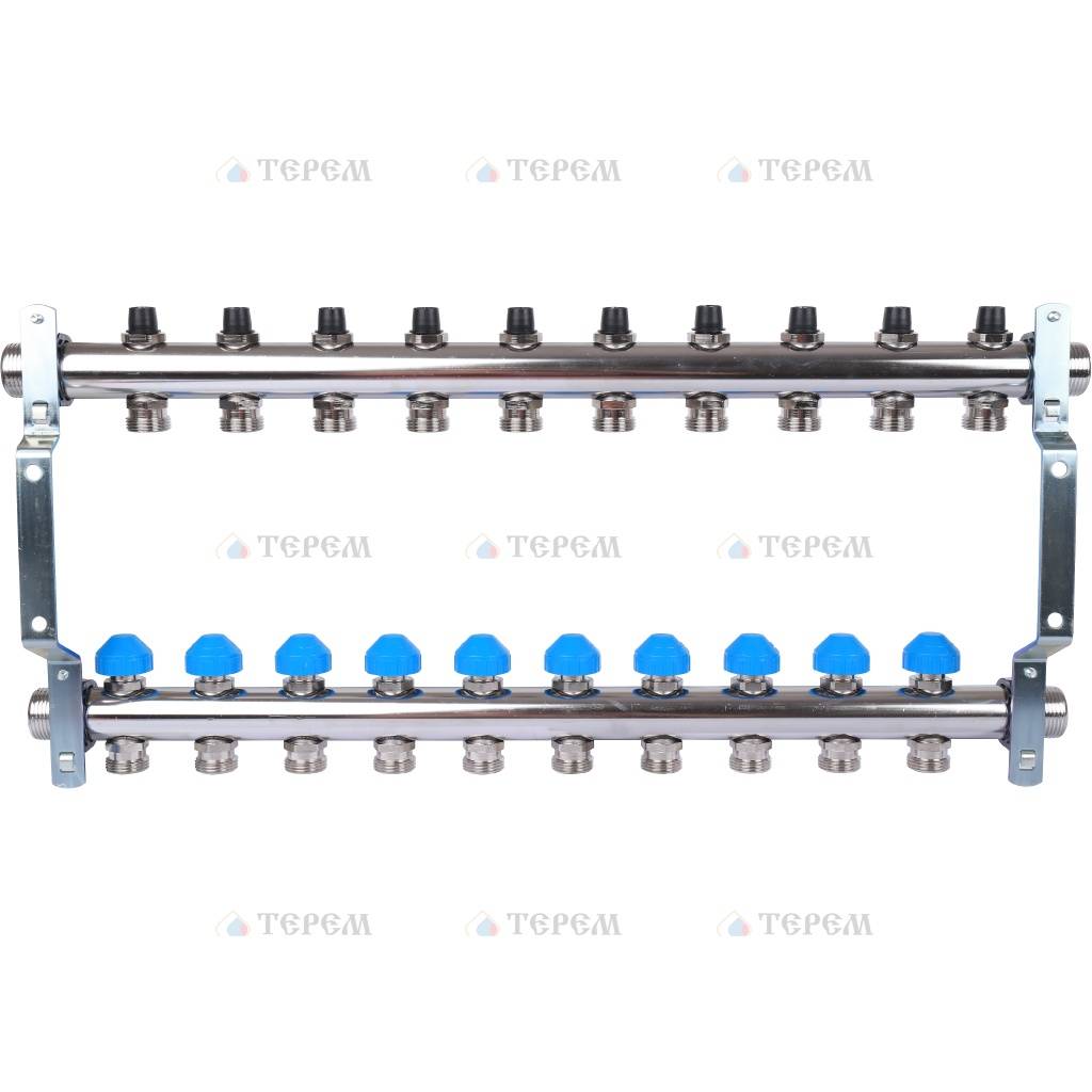 REHAU Распределительный коллектор HKV на 10 контуров (нерж .сталь ...
