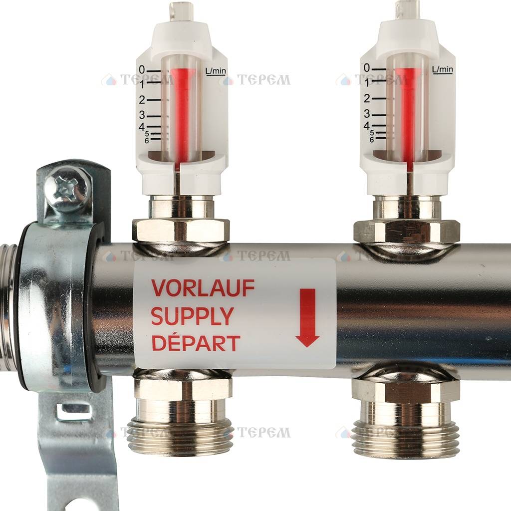 REHAU Распределительный коллектор HKV-D на 6 контуров (нерж .сталь ...