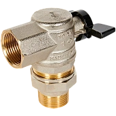 Кран шаровой BUGATTI Oregon угловой с полусгоном (ручка-бабочка) внут-наруж резьба 1