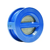 Клапан обратный двухстворчатый межфланцевый FAF Valve 2350 Ду 080, Ру 16 чугунный со створкой из нерж. стали и уплотнением EPDM