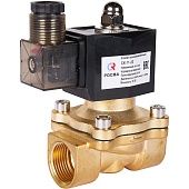 Клапан электромагнитный (соленоидный) двухходовой РОСМА 00000011326 СК-11-20 G3/4, НЗ, 220В, прямого действия, корпус - латунь, уплотнение - NBR