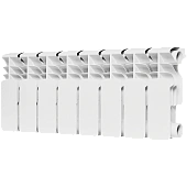 Радиатор биметаллический ROMMER Plus BM 200 8 секций боковое подключение (RAL9016)