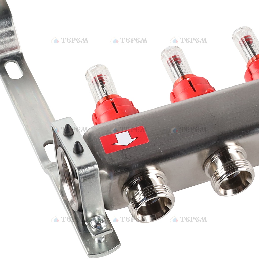 С кранами1"x3/4". Sms 0917 000003 stout коллектор из нержавеющей стали с расходомерами 3 вых. Насосная группа uni-fitt 1 492b2500 с трёхходовым. Коллектор rommer с расходомерами. Коллектор стоут 3/4 с расходомерами.