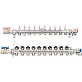 Комплект коллекторов с шаровыми кранами РЕХАУ HKV-D 10 контуров