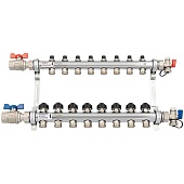 Комплект коллекторов с шаровыми кранами РЕХАУ HKV 8 контуров