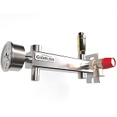 Группа безопасности GIDRUSS для расширительного бака консольная BKSS-24U (бак до 8-24 л вверх, в к-те воздухо-отводчик, нерж. манометр, аварийный клапан 6 бар)