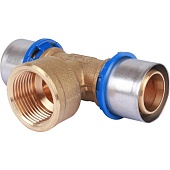 Тройник Prandelli Multyrama с внутренней резьбой (32х3,0)х1 профиль H, TH, U для металлопластиковых труб прессовой