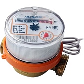 Счетчик воды Ду20 импульсный выход, Qn=2,5 м3/ч, L=130мм (присоединители в комплекте)  МПИ 6 лет