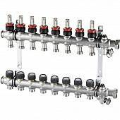 Группа коллекторная Oventrop Multidis SF 10 со встроенными ротаметрами на 10 контуров