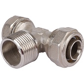 Тройник TIEMME с наружной резьбой (26х3.0х1) для металлопластиковых труб винтовой