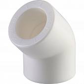 Угольник Политэк d=20 45* для полипропиленовых труб под сварку (цвет белый)