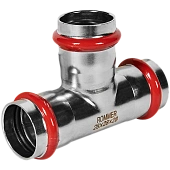 Тройник ROMMER равнопроходной 28 из нержавеющей стали прессовой