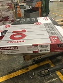 Уцененный товар (скол краски в верхней части крайней секции): Радиатор биметаллический ROMMER Plus BM 500 10 секций боковое подключение (RAL9016)