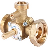 Трехходовой смесительный клапан с байпасом, соединение для насоса и коллектора BARBERI G1 1/2M. KV 6