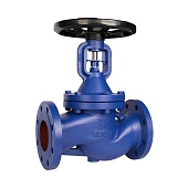 Вентиль запорный сильфонный РАШВОРК DN150 PN16, Ф/Ф, штурвал