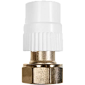 Муфта Pro Aqua d=20x3/4 PP-R с накидной гайкой, евроконус, белая