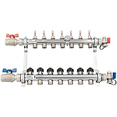 Комплект коллекторов с шаровыми кранами РЕХАУ HKV-D 7 контуров