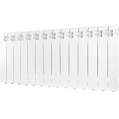 Радиатор алюминиевый Global VOX- R 350 14 секций боковое подключение (белый RAL 9010)