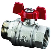 Кран шаровой OVENTROP Optibal маховик из алюминия, ВР-НР 1/2