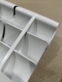 Уцененный товар (ТРЕЩИНА НА КОРПУСЕ): Радиатор биметаллический ROMMER Profi BM 500 8 секции боковое подключение (BI500-80-80-150) (RAL9016)