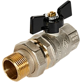 Кран шаровой BUGATTI Oregon с полусгоном (ручка-бабочка) внут-наруж резьба 1