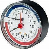 Термоманометр аксиальный WATTS 80 мм 1/2 FR 818(TMAX) 2.5 бар