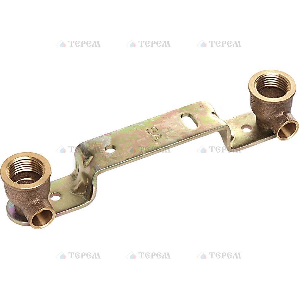 Sanha 4976 двойная водорозетка ВР, изогнутая планка, бронза 15x1/2 150 ...