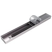 Конвектор внутрипольный ROMMER RCN 80.200.1400 (Решётка роликовая, анодированный алюминий)