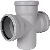 Крестовина одноплоскостная канализационная бесшумная STOUT D 110 х 110 х 110 / 87,5°