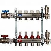 Коллектор из нержавеющей стали в сборе с расходомерами STOUT 4 выхода