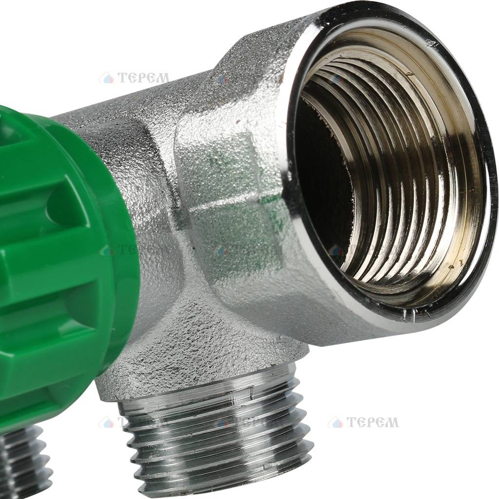 FAR Коллектор распределительный 3/4 , проходной, хромированный, 3 ...