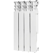 Радиатор алюминиевый ROMMER Plus 500 4 секций боковое подключение (RAL9016)