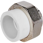 Муфта комбинированная Pro Aqua d=32-1 PP-R разъемная (американка) ВР Белая