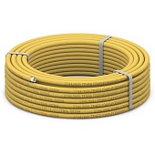 Труба гофрированная из нерж. Стали SS304 Stahlmann 15A, отожженная в оболочке желтая, 20м