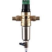 Фильтр самопромывной Гейзер-Бастион 7508155201 1/2 для горячей воды, с регулятором давления, d52,5