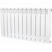 Радиатор биметаллический STOUT Space 500 12 секций боковое подключение RAL9016