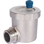 Воздухоотводчик автоматический вертикальный выпуск STOUT угл.подкл. нар.р. 1/2 никель