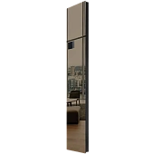 Дизайн-конвектор STOUT LUNA 300x1600 прав 2.2 кВт шнур RAL9005 Mirror bronze BI
