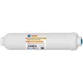 Линейный постфильтр с активированным углём из скорлупы кокосовых орехов AquaFilter быстроразъёмное соединение John Guest