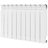 Радиатор биметаллический STOUT Space 500 10 секций боковое подключение RAL9016