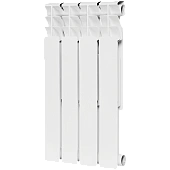 Радиатор биметаллический ROMMER Optima BM 500 4 секций боковое подключение (RAL9016)