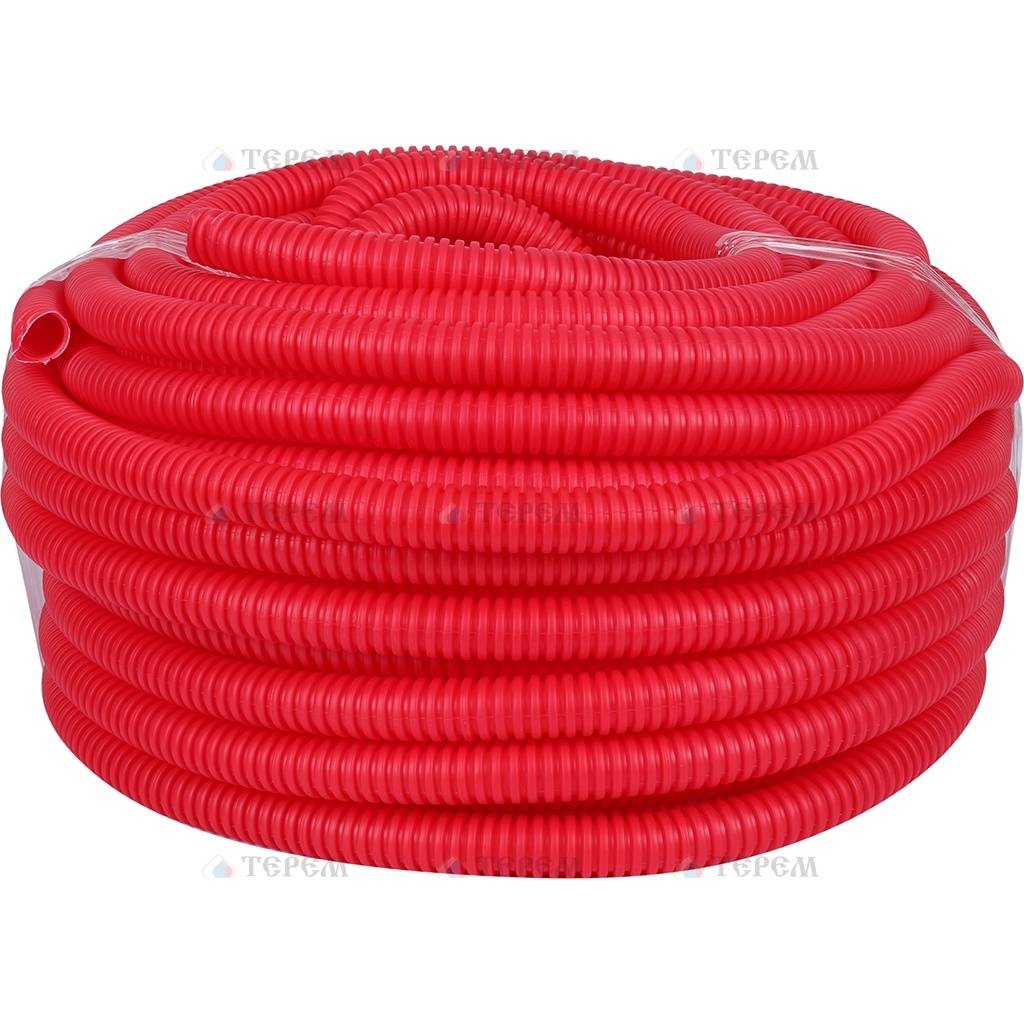 Труба гофриров. Труба гофрированная 16-20 красная. Гофра 25 синяя (для труб 16) (100м) grosseto. Teck кожух красный 28/23 (для труб 18/20). Защитный гофрированный кожух uponor.