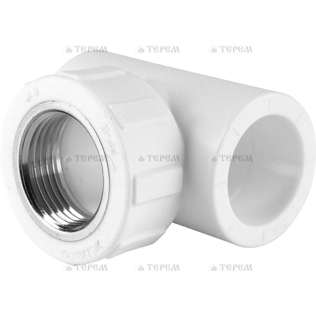 Политэк 32х1\" Тройник с внутренней резьбой для полипропиленовых труб ...