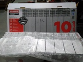 Уцененный товар (трещинаи на ламели, сколы краски): Радиатор алюминиевый ROMMER Plus 200 10 секций боковое подключение (RAL9016)