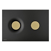 Кнопка управления AlcaPlast для скрытых систем инсталляции черный-золотой матовый M1978-7