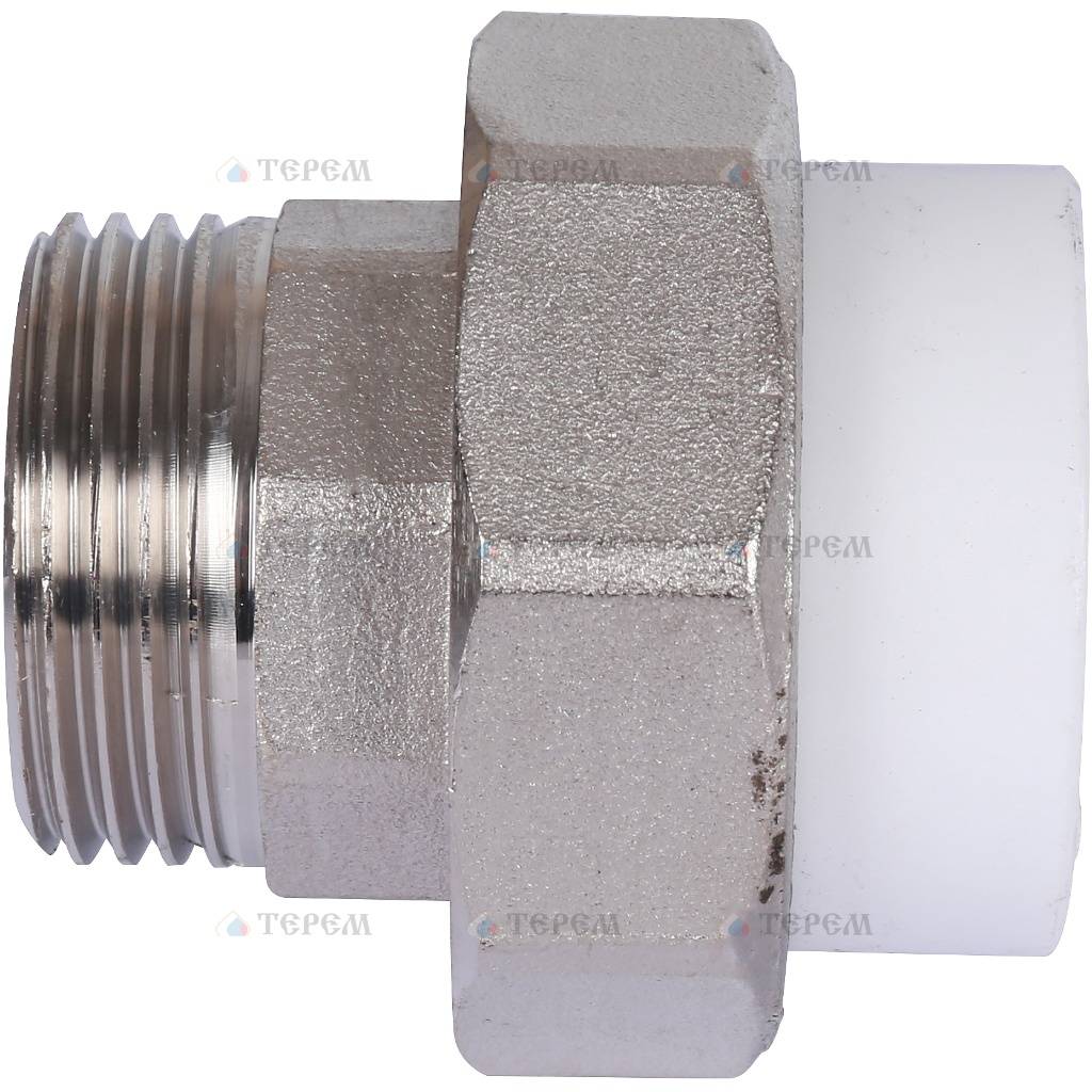Политэк 32х1 Муфта разъемная с наружной резьбой для полипропиленовых ...