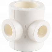 Крестовина переходная Kalde 40*20 для полипропиленовых труб под сварку (цвет белый)