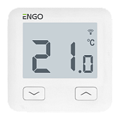 Терморегулятор ENGO Controls E10-W WI-FI, с подключением датчика пола, встраиваемый, белый