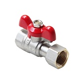 Кран шаровой Pro Aqua D 1/2 для подключения манометра, ручка-бабочка, В-В